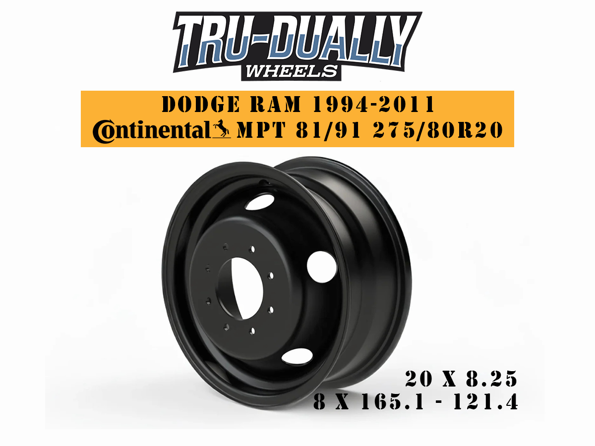 Dodge Ram 1994-2011 Tru-Dually MPT Wheels - 8x165.1 | 20x8.25 | 121.4 center bore
