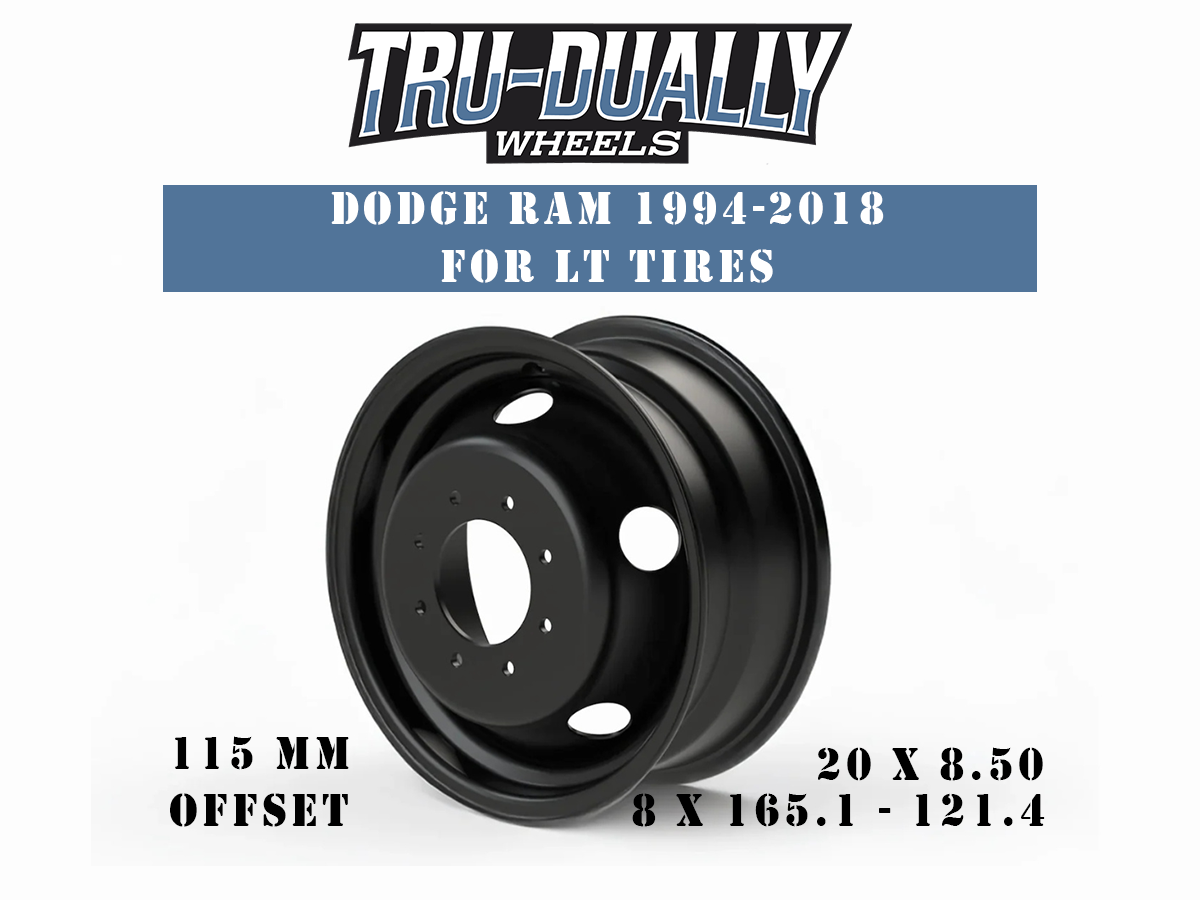 Dodge Ram 1994-2018 Tru-Dually LT Wheels  - 20x8.5 | 8x6.5 | 121.4 bore 115mm offset