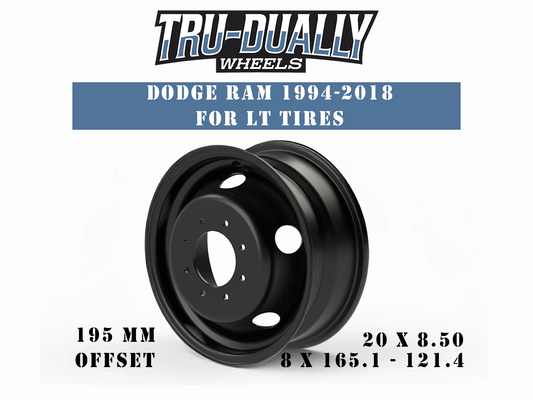 Dodge Ram 1994-2018 Tru-Dually LT Outer Rears  - 20x8.5 | 8x6.5 | 121.4  bore | 195 offset |