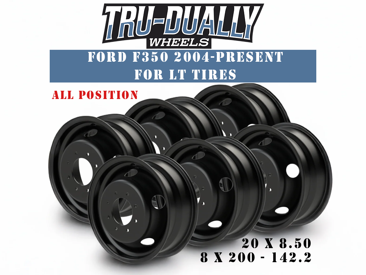 20"  8x200 Ford F-350 2004-Up Tru-Dually LT Wheel Set -all postion 4.400 lbs rated