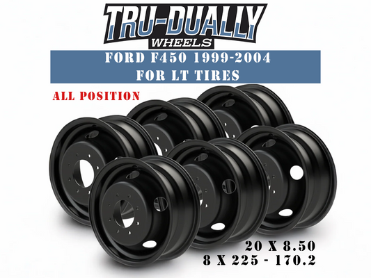8x225 Ford F-450 1999-2004 Tru-Dually LT Wheel Set