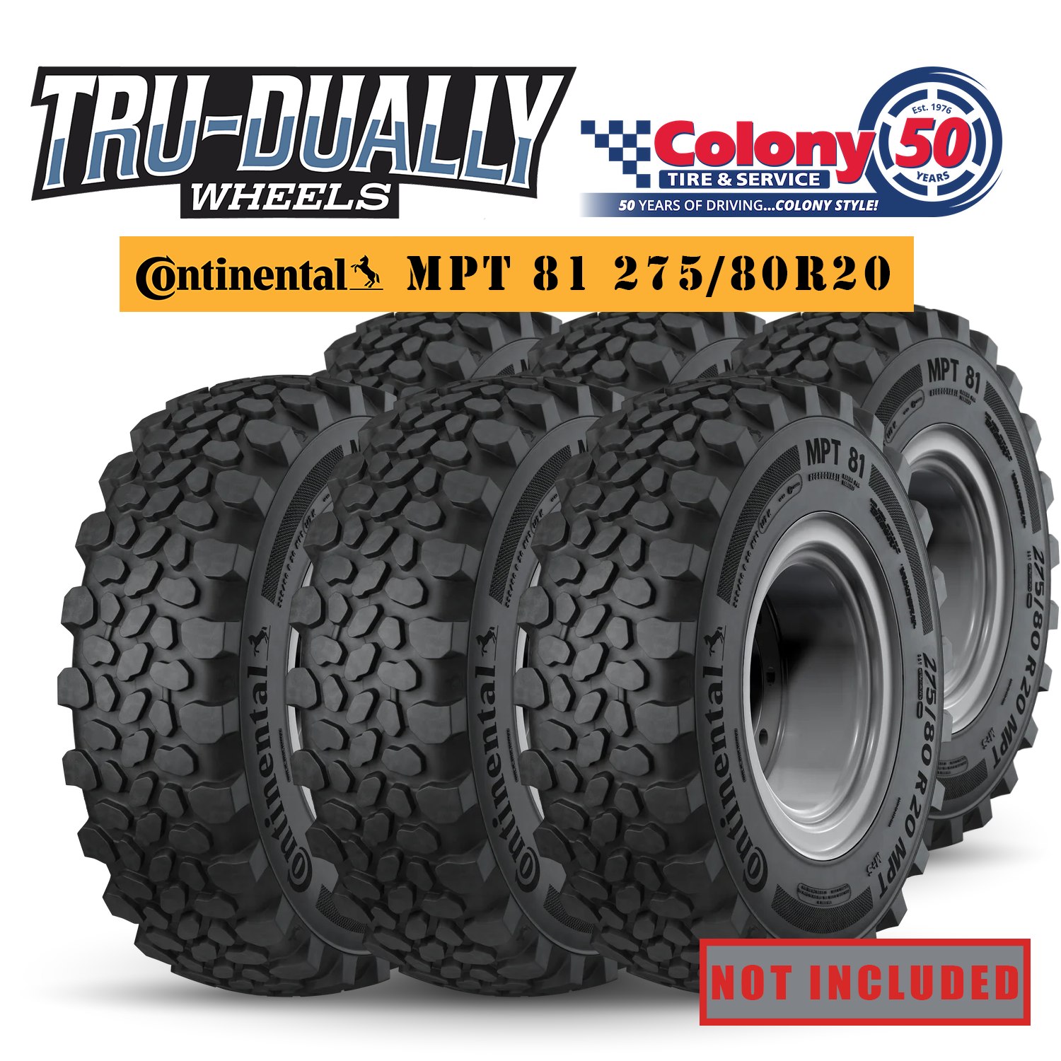 20" 8x225 Ford F-450 1999-2004 Tru-Dually MPT Wheel Set - 20x8.25 | 170.2mm